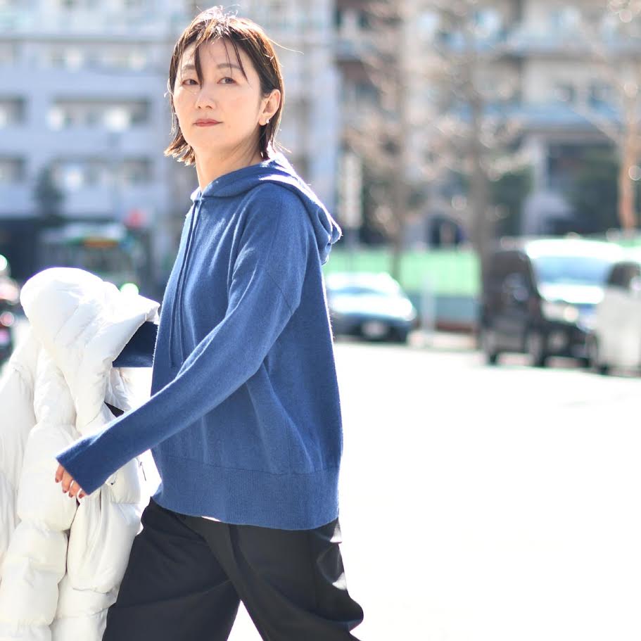 【FINAL SALE】SCAGLIONE【スカリオーネ】ニットパーカー DFB036 403 ウール カシミヤ デニム scagli03002den1.jpg