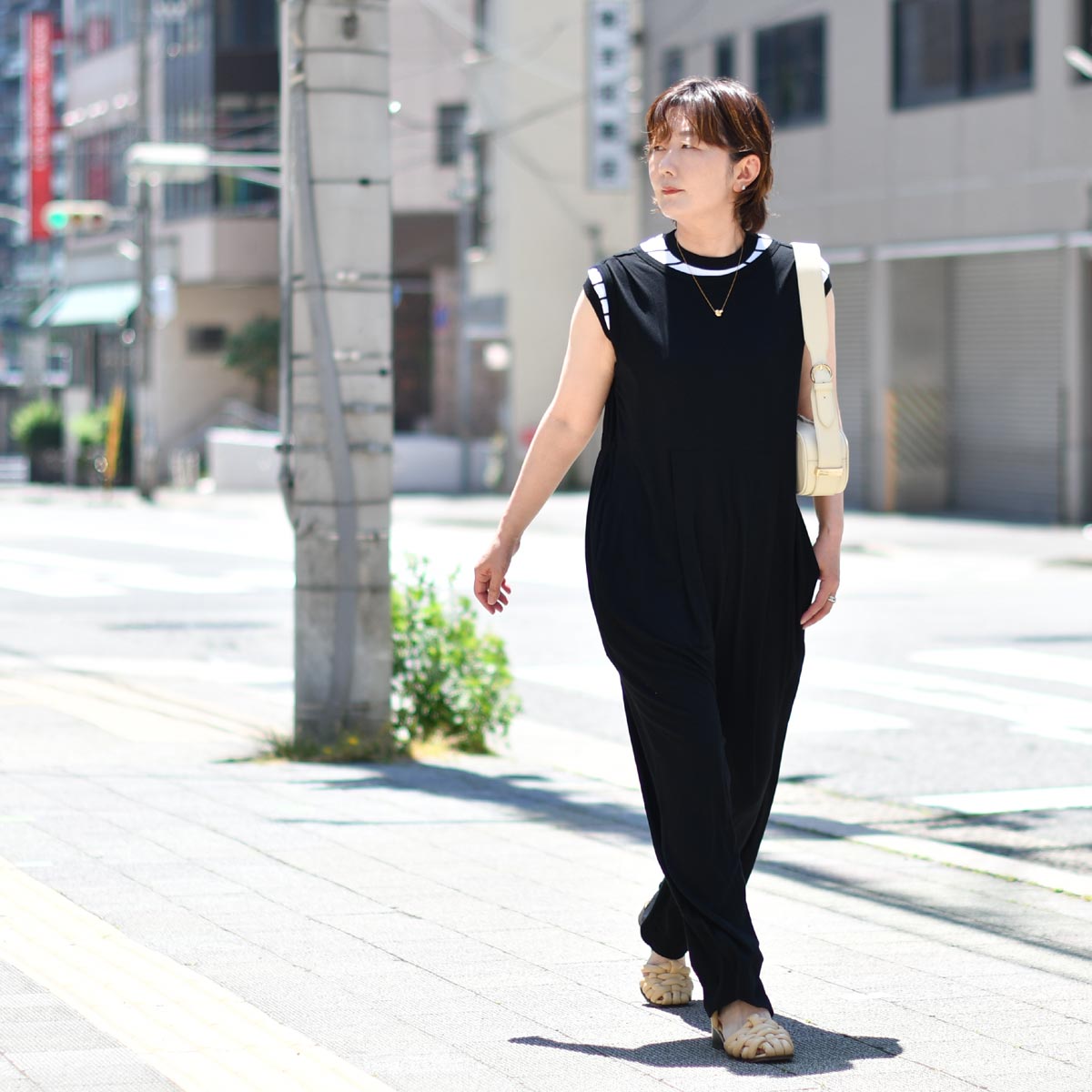 three dots（スリー ドッツ） three dots【スリードッツ】サロペット