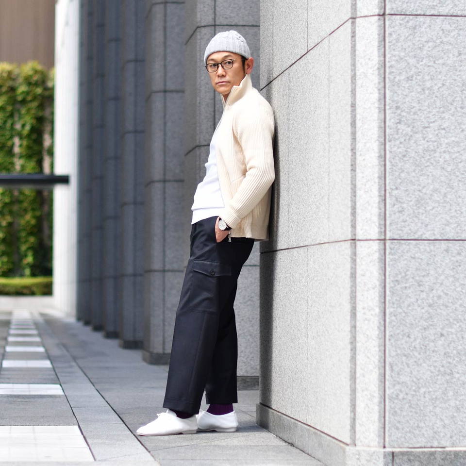 BERNARD ZINS ベルナールザンス 38 紺 スラックス パンツ BERNARD ZINS（ベルナール ザンス）H8 ウールオーバーチェック2