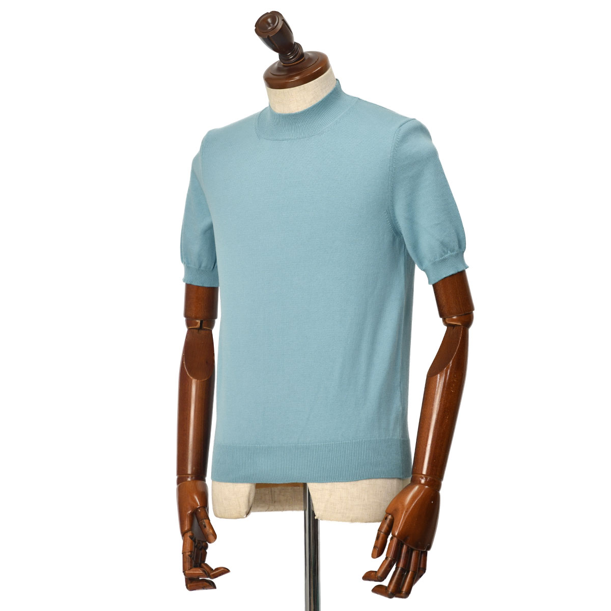 バフィー] セーター Mock Neck BAFYバフィー 半袖モックネックニットを 