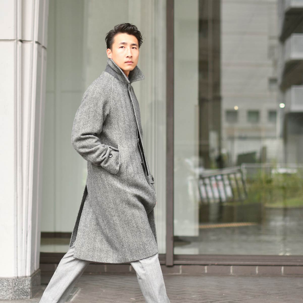 BRERAS【ブレラス】ステンカラーコート ZAGABRIA C14 201 ヴァージン