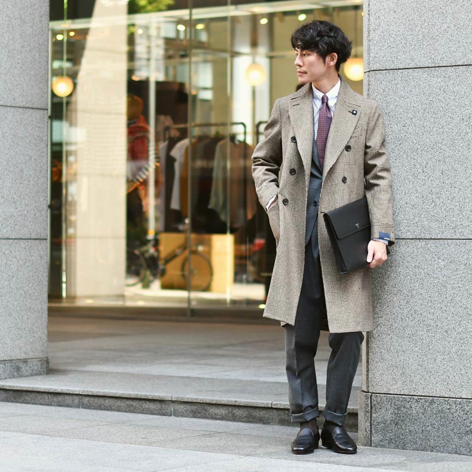 LARDINI【ラルディーニ】 ポロコート JU23190 IPRP57693/200 ウール グレンチェック キャメル  :lardini015005camc:CINQUE CLASSICO - 通販 - Yahoo!ショッピング