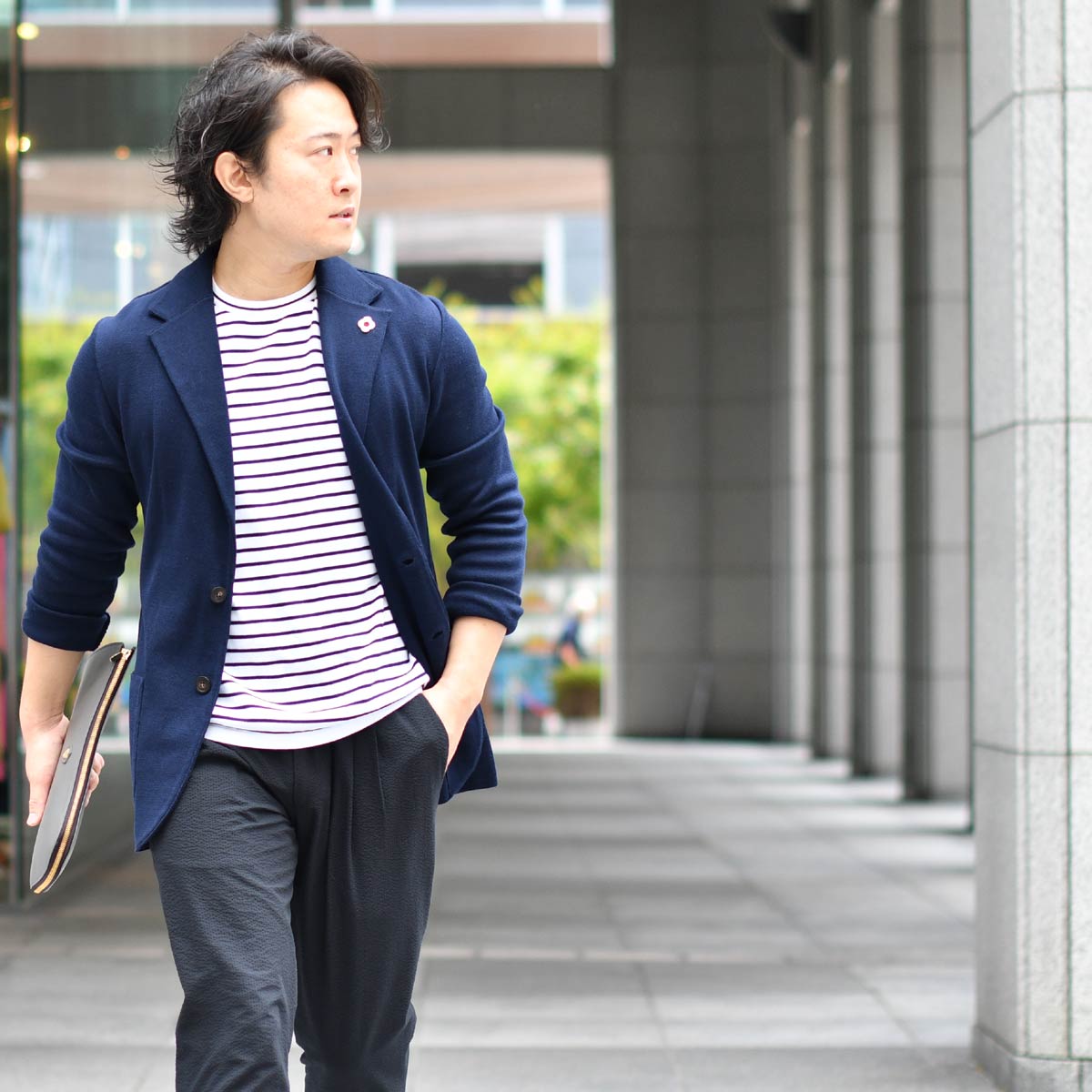 最大69％オフ！ LARDINI 高級ミラノリブ ソリッドニットシャツ 黒 国内