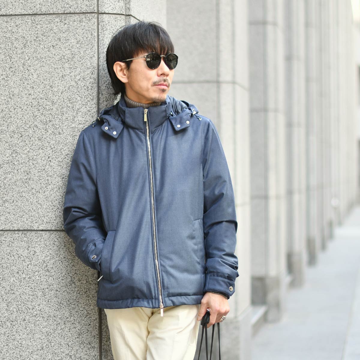 MOORER ムーレー フーデッドダウンブルゾン ALBINI PUM MOORER（ムーレー） MOORER【ムーレー】フーデッドダウンブルゾン