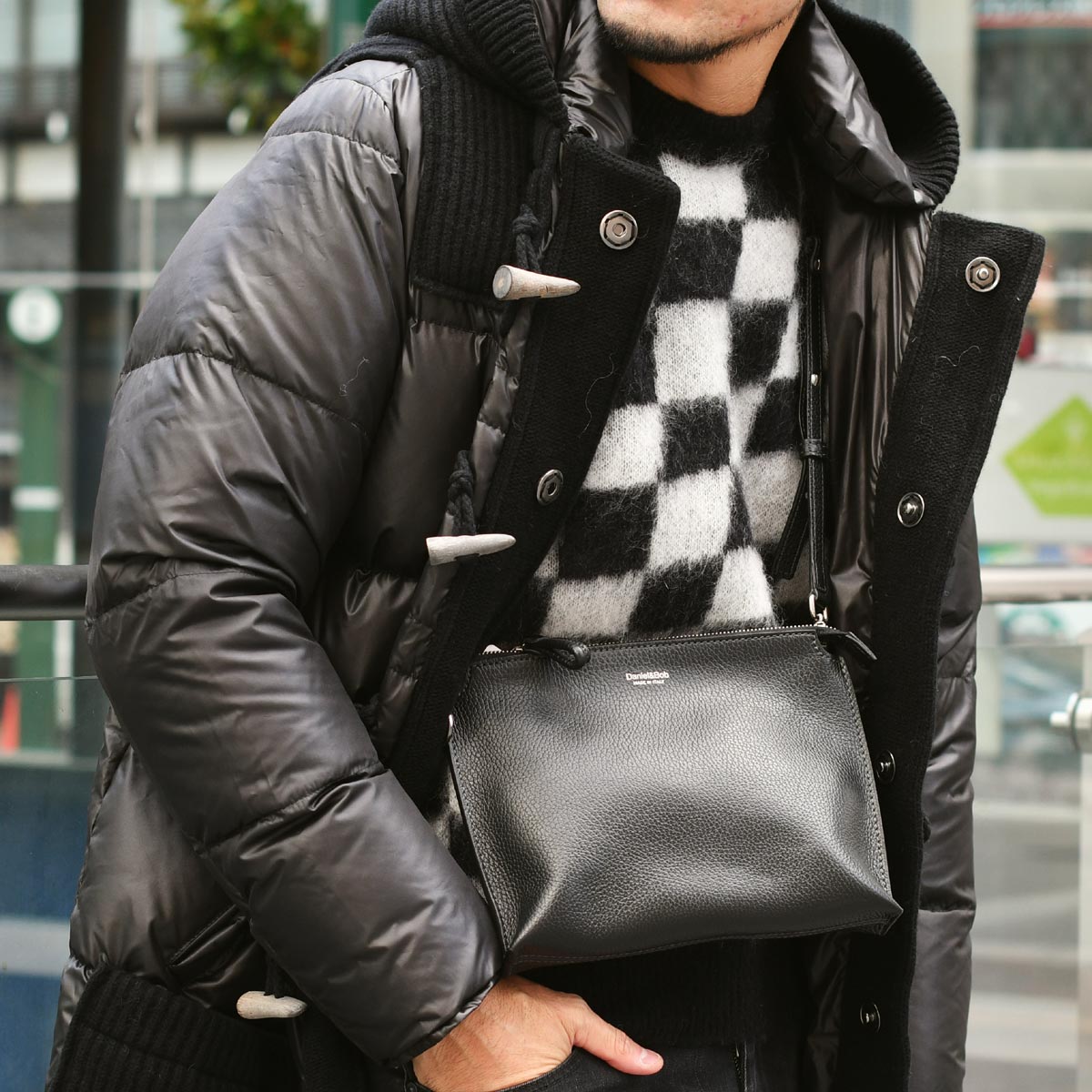 BBR【ビービーアール】ロングダッフルコート LONG 22BB002 261 BLACK ダウン ウール ブラック