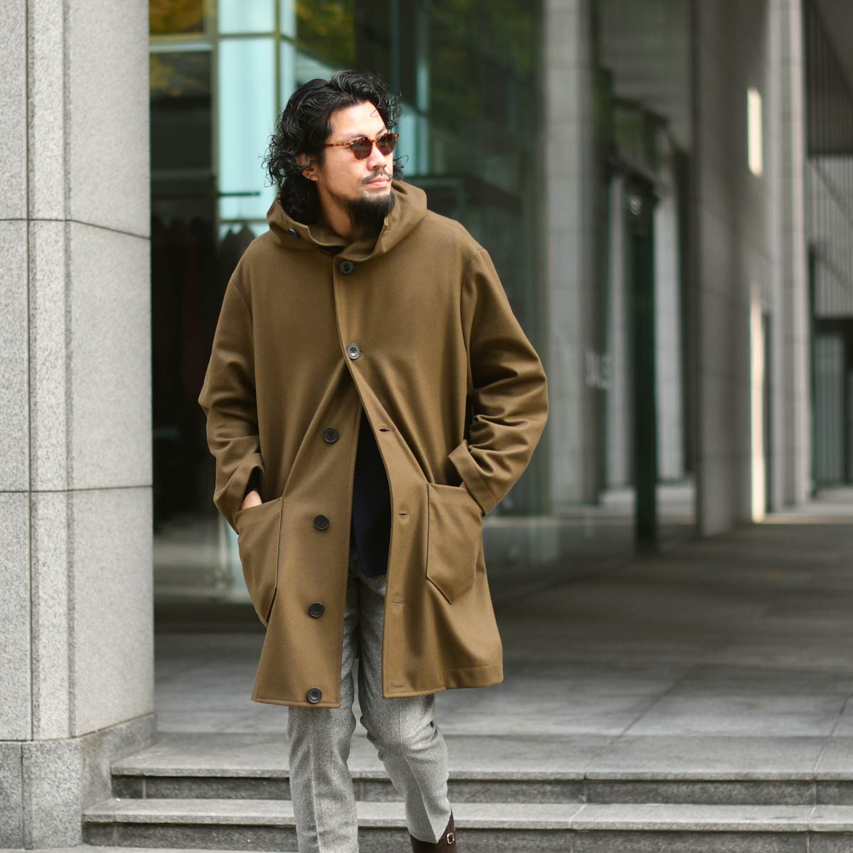 CINI【チニー】フーデッドコート Mod.1 C391CSU 610 Moka ヴァージン