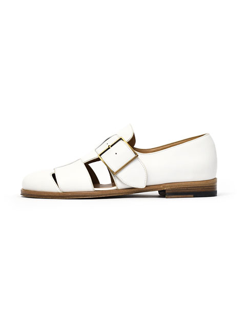 Giacometti ホワイト レザー スリッポン　37 F.LLI GIACOMETTI Giacometti【フラテッリ ジャコメッティ