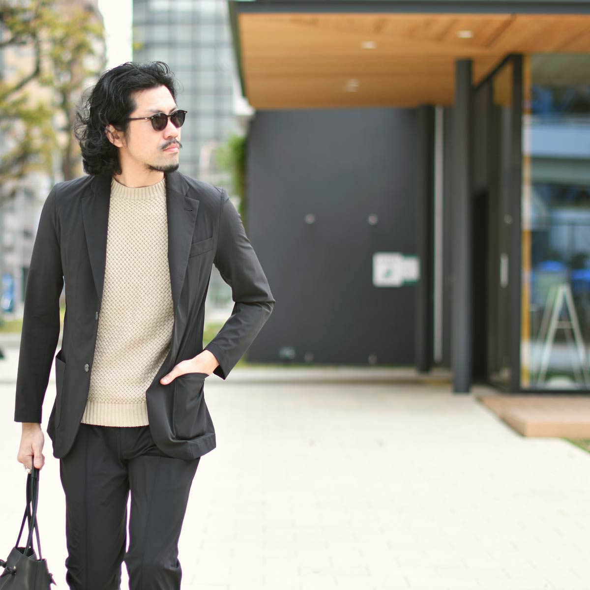 Settefili Cashmereコットンリネンクルーネックニットベージュ48 Settefili Cashmere【セッテフィーリ カシミア】クルーネック