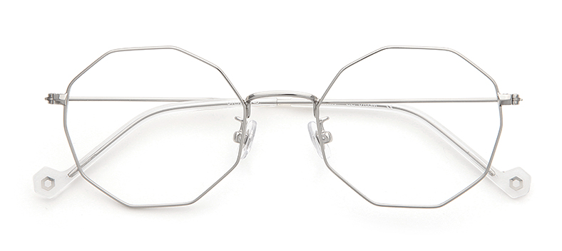 CIRCUS CC-U105M メガネ 多角形 10角形 メタル 個性的 度付き フレーム 伊達 眼鏡 定番 レディース メンズ 男性 女性 おしゃれ