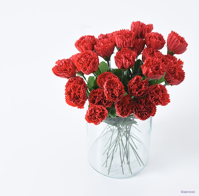 カーネーション 母の日 花 アート フラワー 切り花 花材 赤 レッド