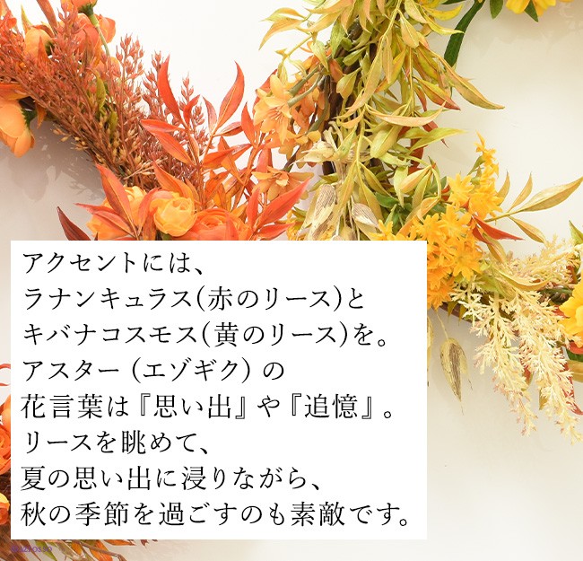 秋リース 玄関 ドア