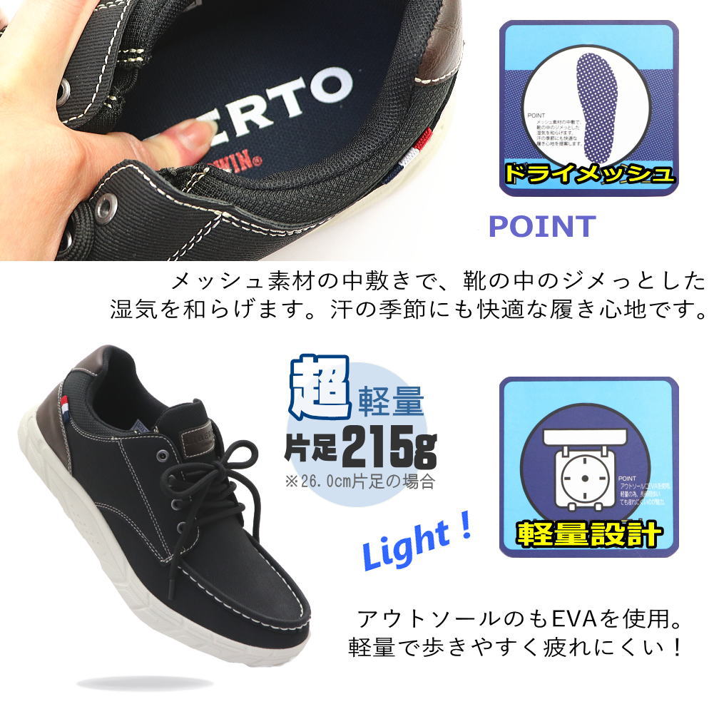 即納 防水 リベルト エドウィン LIBERTO EDWIN メンズ スニーカー