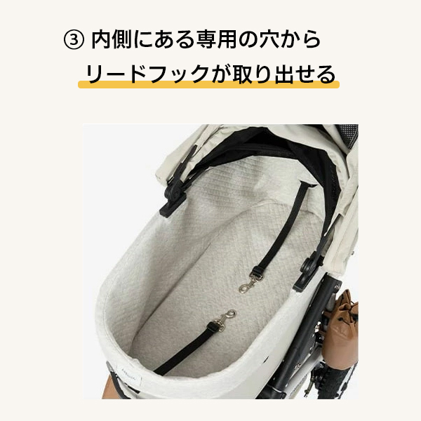 ペットカート エアバギー レギュラーサイズ 犬カート 洗える 枕 クッション 汚れ防止 小型犬 ｜ citydog シティドッグ ｜ ドーム3 コットカバー コットン_4