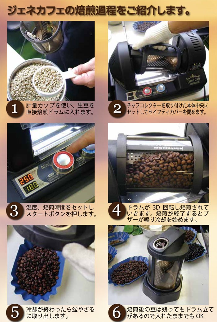 珈琲焙煎機コーヒーロースター Gene Cafe ジェネカフェ CBR-101A コーヒー豆 焙煎器 生豆 電動コーヒー焙煎機 ロースト機