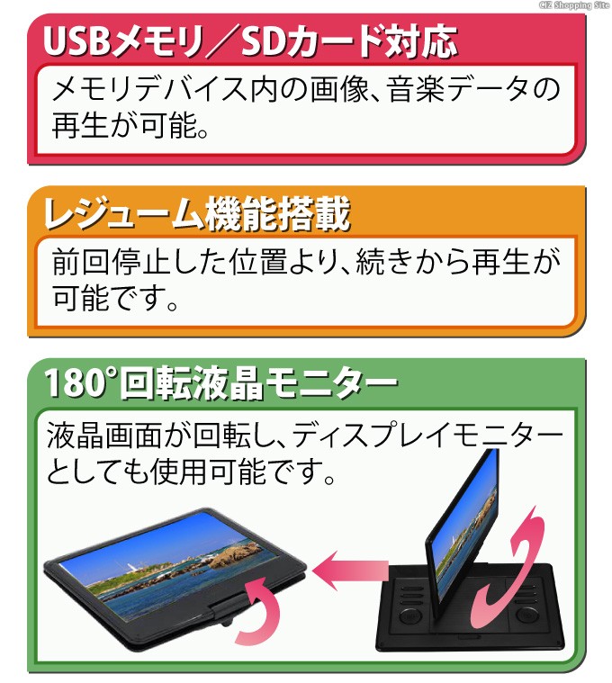 arwin ポータブルDVDプレーヤー 13.3インチ APD-133NEO arwin APD-133NEO ポータブル DVDプレーヤー 13.3型 アーウィン
