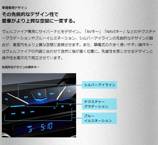カロッツェリア サイバーナビ 本体 ヴェルファイア専用 フルセグ 10V型