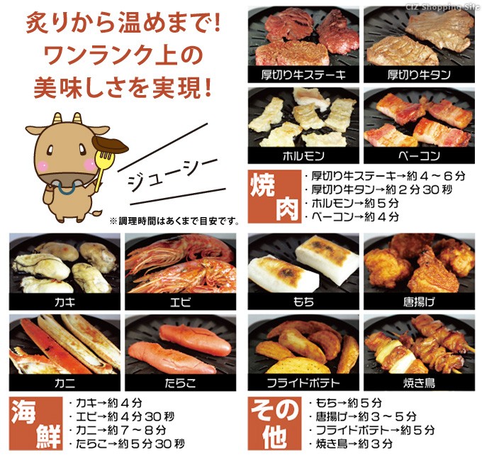 焼肉プレート 煙が出ない カセットコンロ 焼肉グリル 鉄板 卓上 家庭用 ロースター ニチネン 遠赤無煙グリル UFO CCM-101 : ccm- 101 : シズ ショッピングサイト ヤフー店 - 通販 - Yahoo!ショッピング