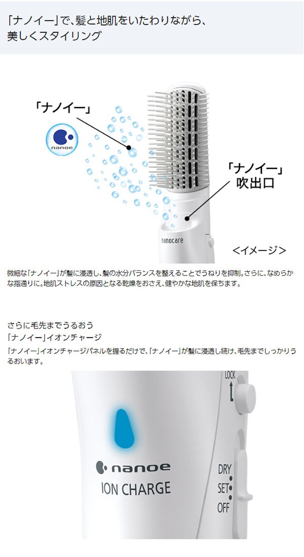 くるくるドライヤー ナノケア パナソニック ナノイー EH-KN79-W (送料 