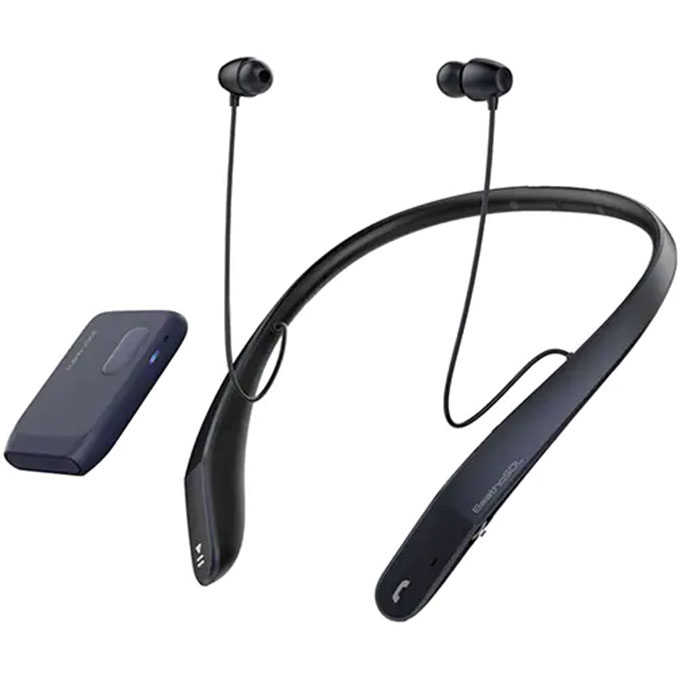集音器 充電式 両耳 首かけタイプ Bluetooth搭載 ハンズフリー通話