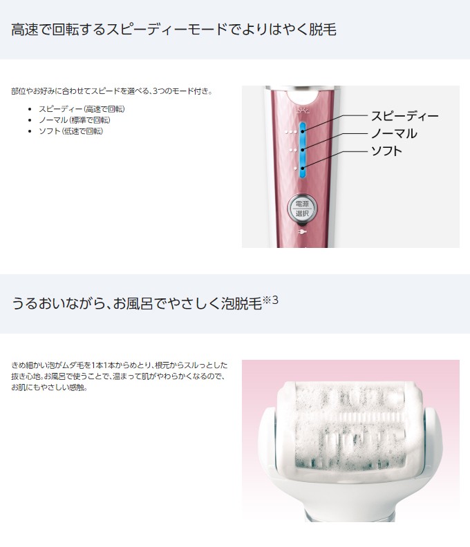 Panasonic 脱毛器 ソイエ ボディ＆角質ケア用 アタッチメント5種 ES 