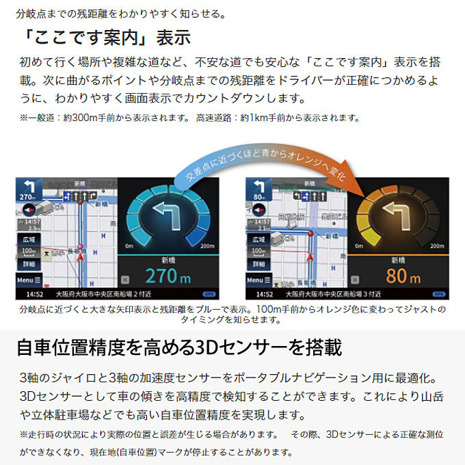 カーナビ 7インチ ポータブルナビ ワンセグ みちびき グロナス対応