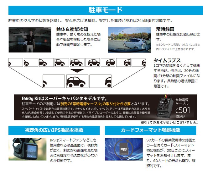 ドライブレコーダー HP F660GKIT 2カメラ 前後 車内 360度回転リアカメラ 駐車監視対応 GPS搭載 HDR WDR 高画質  ヒューレットパッカード :F660GKIT:シズ ショッピングサイト ヤフー店 - 通販 - Yahoo!ショッピング