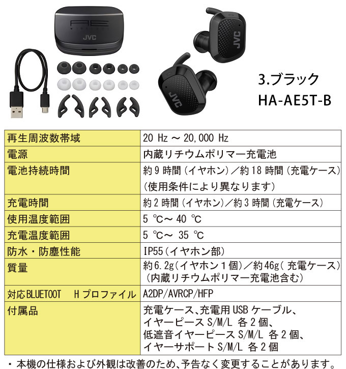 ワイヤレスイヤホン Bluetooth JVCケンウッド 完全ワイヤレスイヤホン