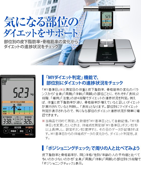 体重計 オムロン 体重体組成計 カラダスキャン HBF-701 (送料無料