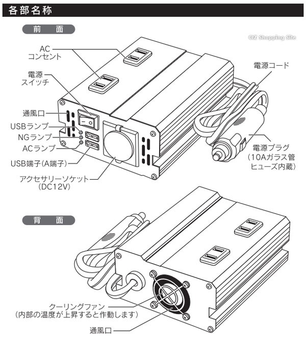 デコデコ 24V 3系統出力 DCDCコンバーター 3WAYインバーター USB2口