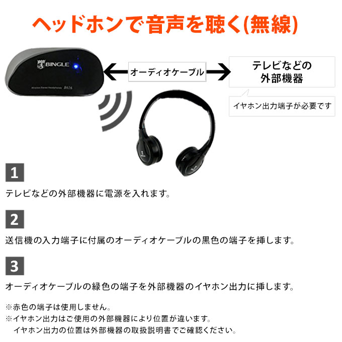 ワイヤレスヘッドホン テレビ用 両耳 コードレス ヘッドフォン 電池式