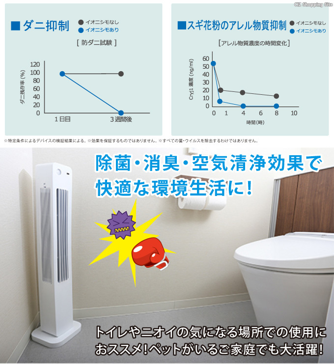 扇風機 タワー型 壁掛け可能 おしゃれ スリム 首振り 人感センサー 消臭 トイレ 洗面所 リビング Ma 852 シズ ショッピングサイト ヤフー店 通販 Yahoo ショッピング