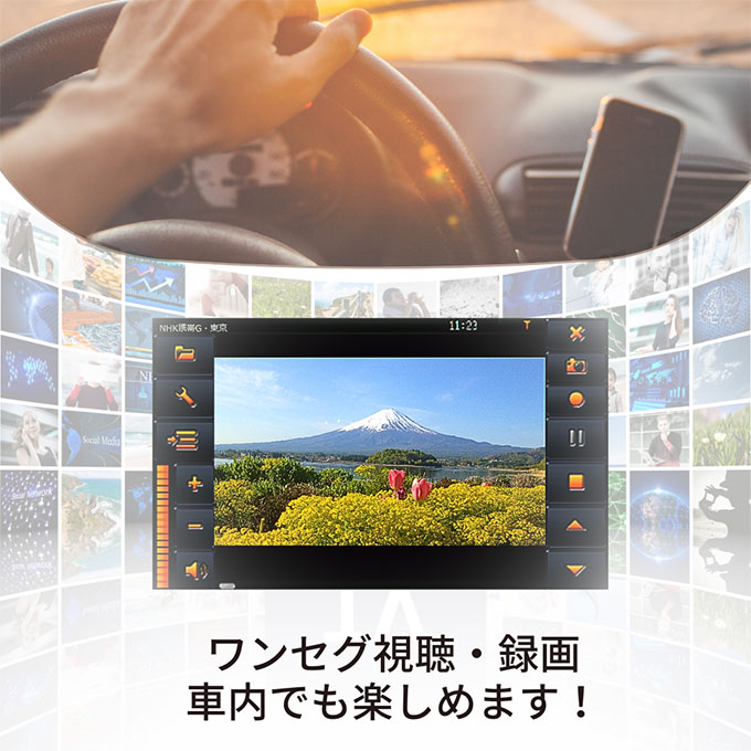 カーナビ ドラレコ 一体型 7インチ ポータブルナビ ワンセグ ドラレコ付きカーナビ 2024年度版最新地図搭載 3年間更新無料 OT-DN706K