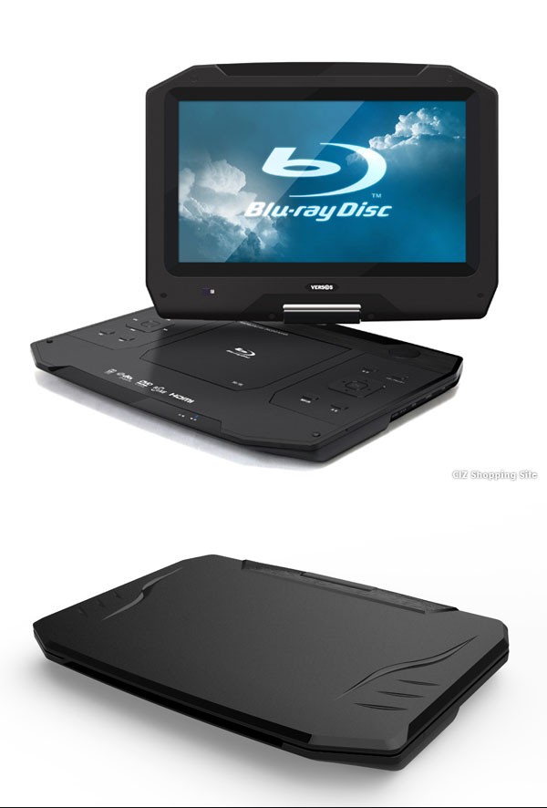 ポータブルブルーレイプレーヤー 14インチ 車載 Blu-ray HDMI端子搭載 AC DC バッテリー内蔵 3電源 VS-BD1400