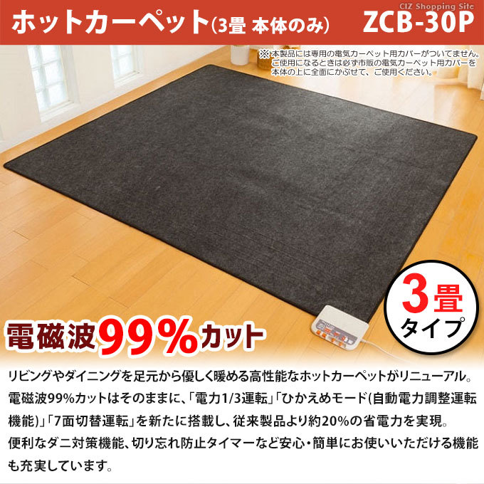 Zenken ホットカーペット ZCB-20J 2畳 本体のみ カバーなし 【公式通販】