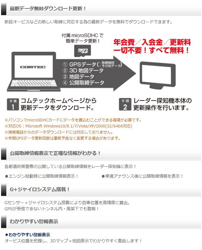 小物などお買い得な福袋 【リコール対応済】コムテックレーダー探知機 