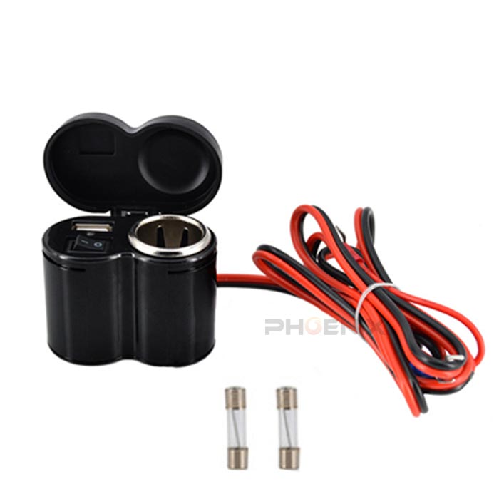 CKカスタム バイク用 12V USB電源 USB ポート スイッチ 防水 カバー CKカスタム バイク用 12V USB電源 USB ポート スイッチ 防水 カバー