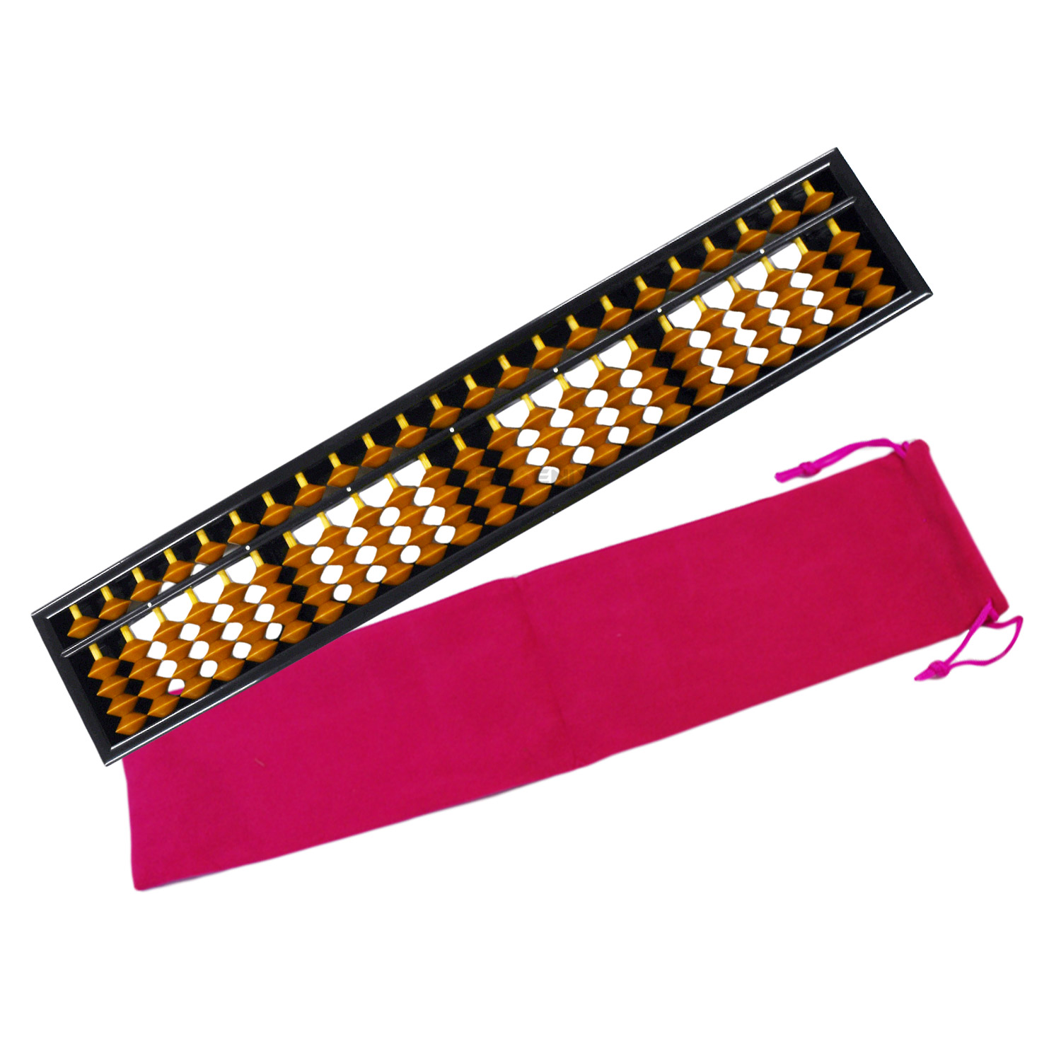 CKファクトリー そろばん 23桁 ケース 付き 算盤 茶色 ソロバン