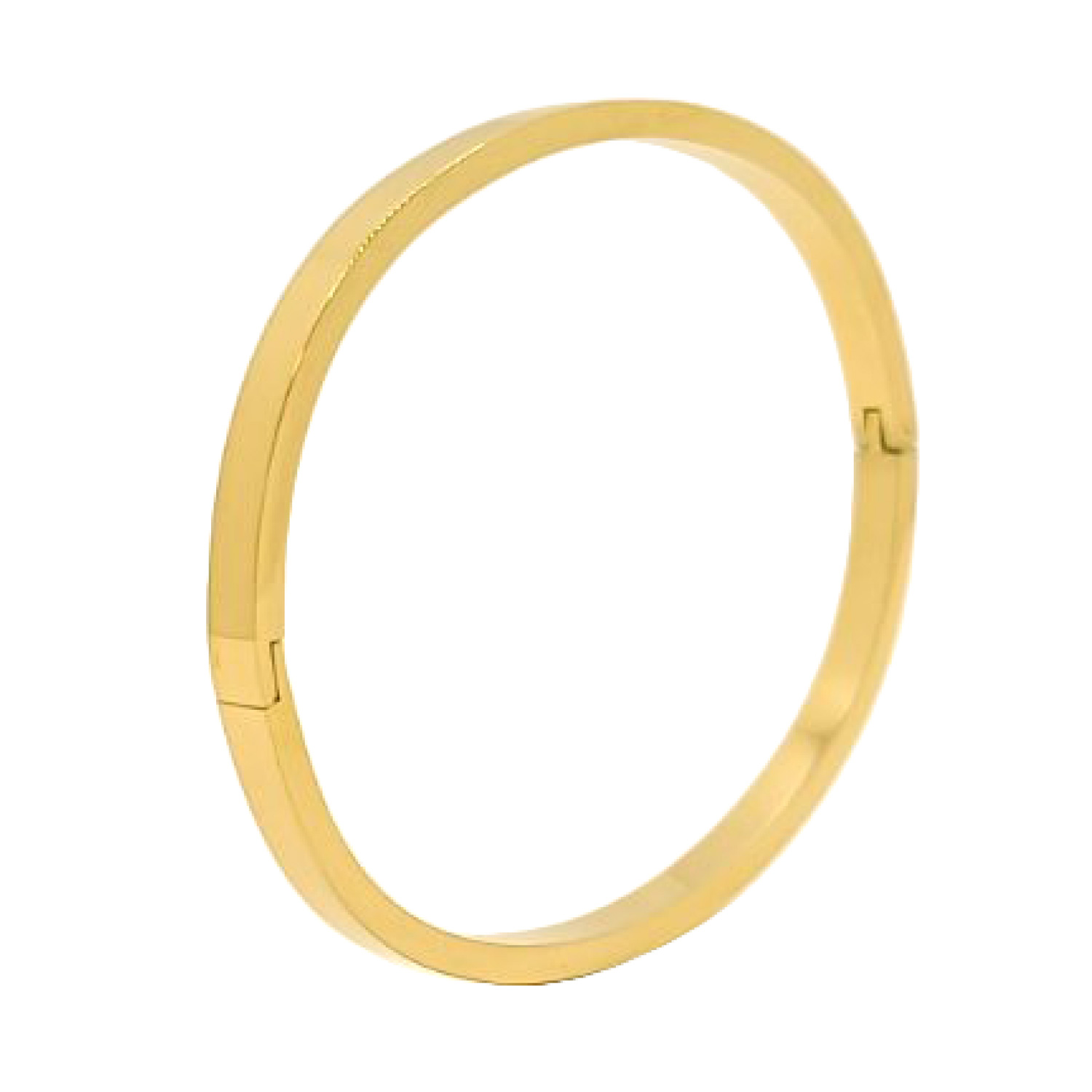 Risa（リサ） ステンレスブレスレット バングル 平打ち 4mm 6mm 18K 