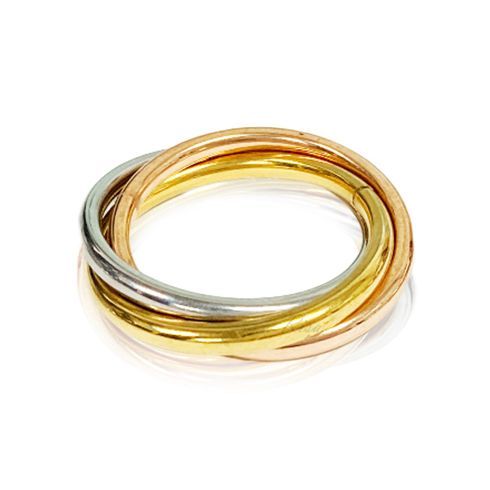 指輪 トリニティリング 金属アレルギー 対応 レディース メンズ 3連 3色 多重リング ねじれ サージカルステンレス シンプル 大きいサイズ  アウトレット｜ck-custom｜02