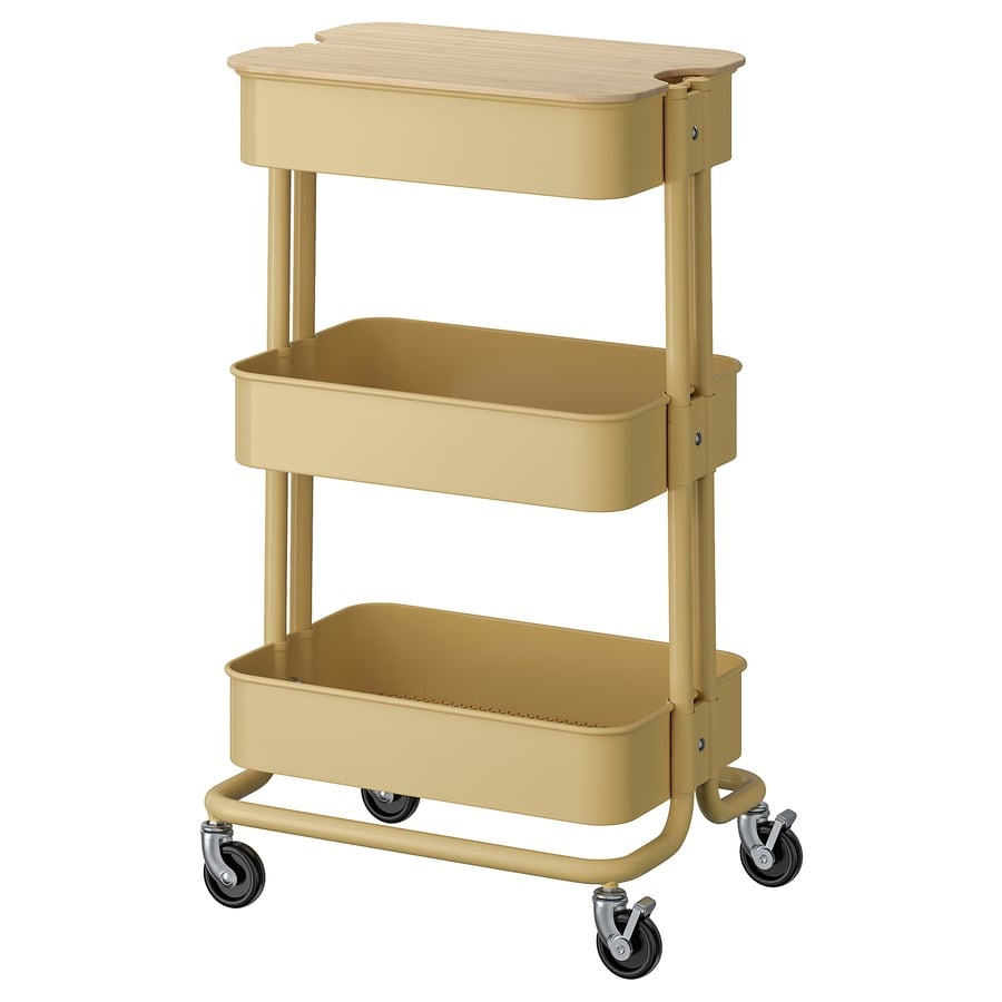 【未使用新品】IKEA/キッチンワゴン/ベージュ イケア（IKEA） 【セット商品】IKEA RASKOG ロースコグのキッチン