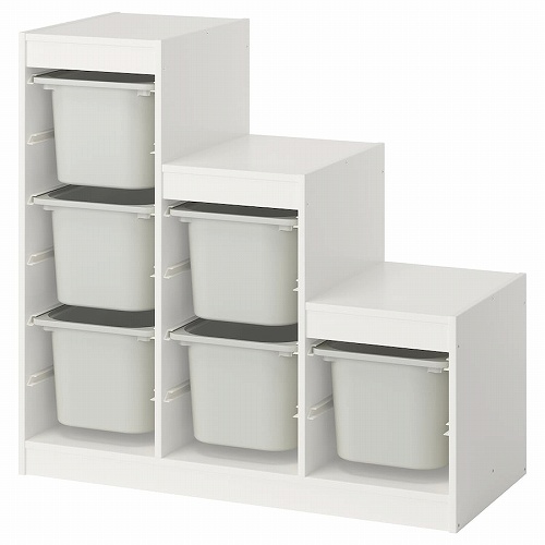 【対面受渡】IKEA トロファスト ボックス付き イケア（IKEA） 【セット商品】IKEA 収納コンビネーション ホワイト