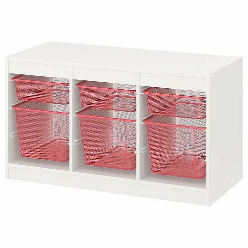 IKEA イケア 収納コンビネーション ホワイト メッシュボックスSサイズx3個 Mサイズx3個 99x44x56cm v0022 TROFAST  トロファスト : v0022 : 株式会社 クレール - 通販 - Yahoo!ショッピング