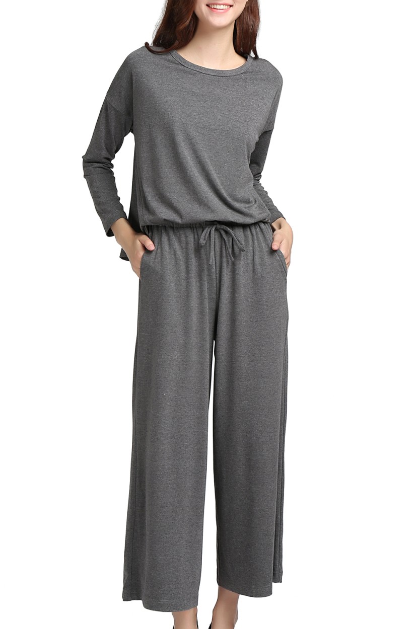 オールインワン ガウチョ ロング ワイドパンツ コンビネゾン セットアップ ワンピース ルームウェア 上下 レディース 春 30代 40代 ファッション 173 173 ルシェルクレール Le Ciel Clair 通販 Yahoo ショッピング