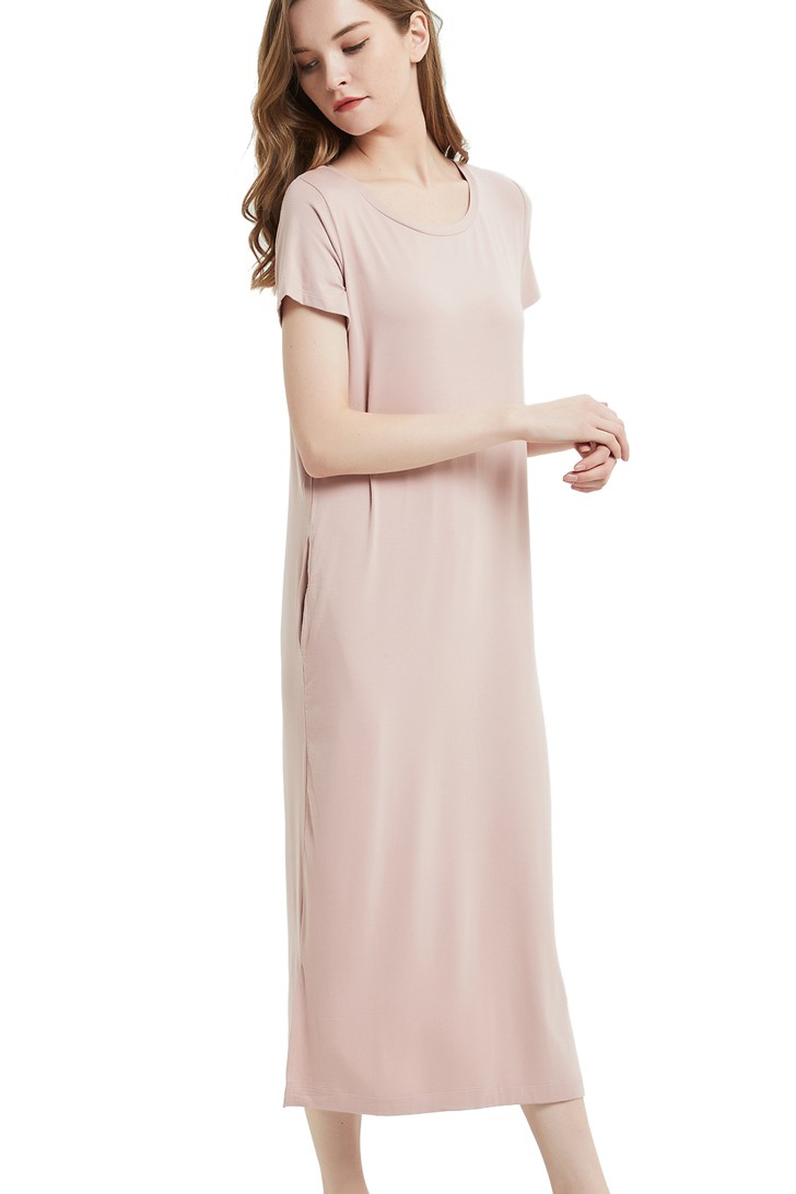 Tシャツ ワンピース ひざ下 レディース 半袖 春 ゆったり レーヨン ルームウェア Tワンピ ミディ丈 膝丈 30代 40代 ファッション 174 174 ルシェルクレール Le Ciel Clair 通販 Yahoo ショッピング