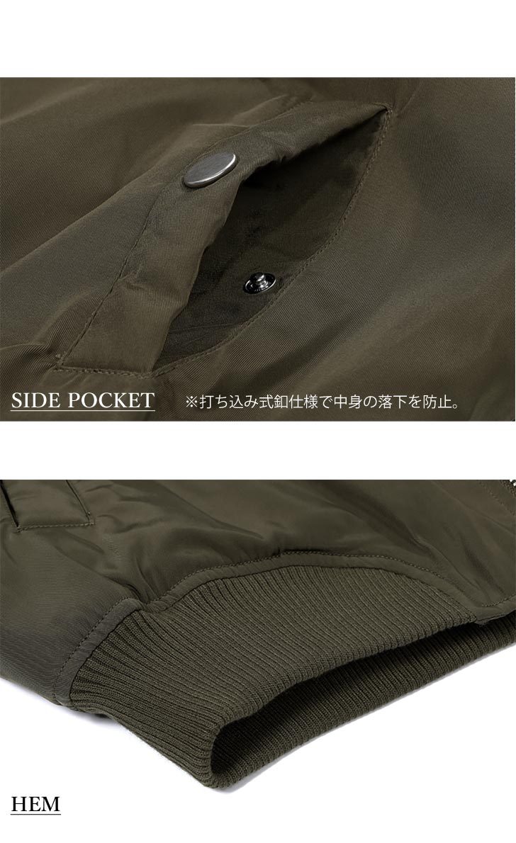 MA-1 レディース ma1 ブルゾン 中綿入り 暖かいアウター フライトジャケット MA1