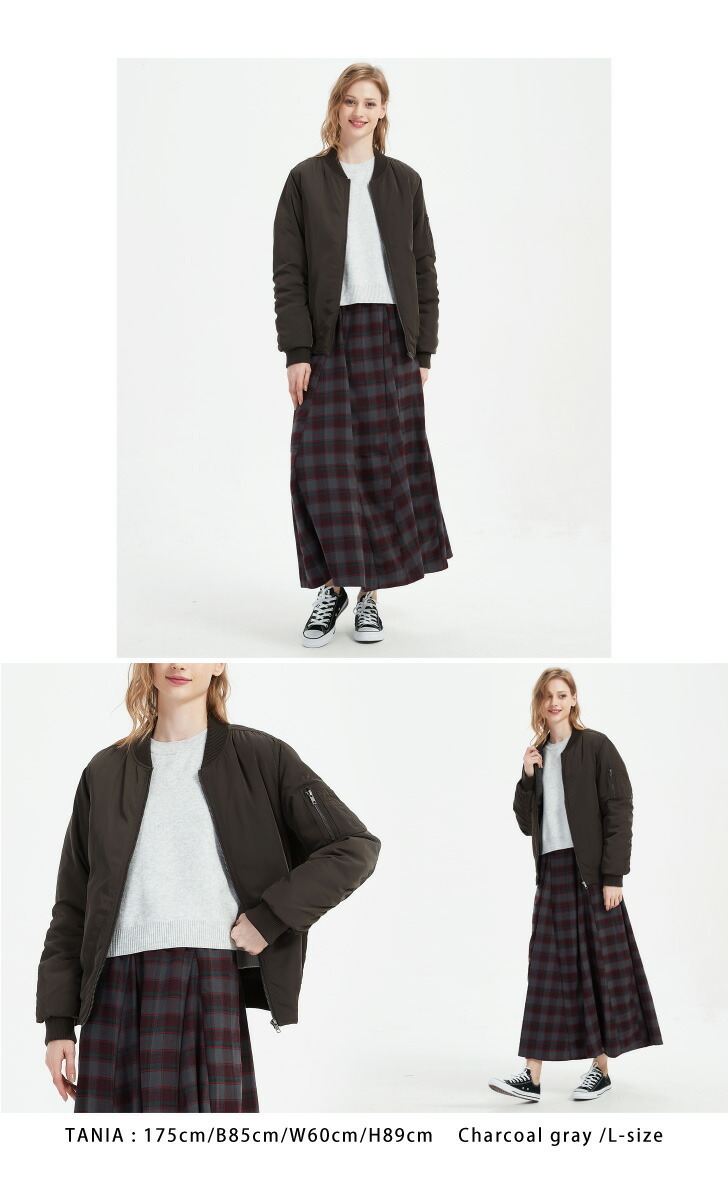 MA-1 レディース ma1 ブルゾン 中綿入り 暖かいアウター フライトジャケット MA1