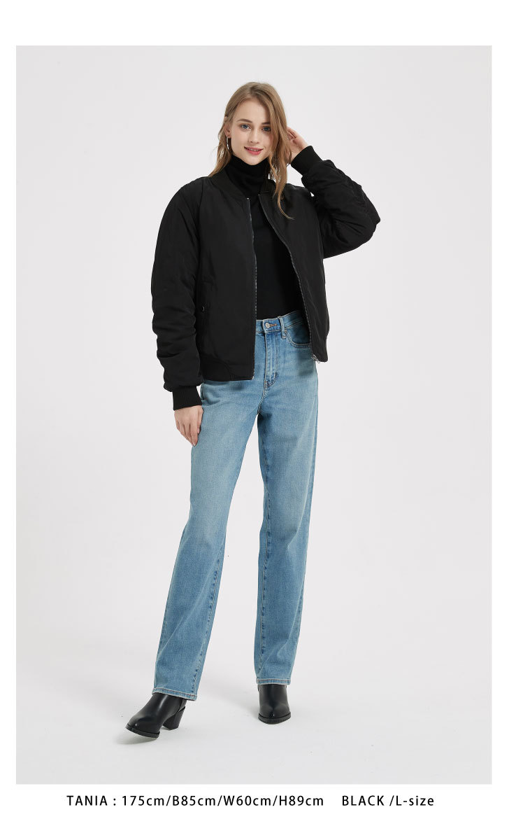 MA-1 レディース ma1 ブルゾン 中綿入り 暖かいアウター フライトジャケット MA1