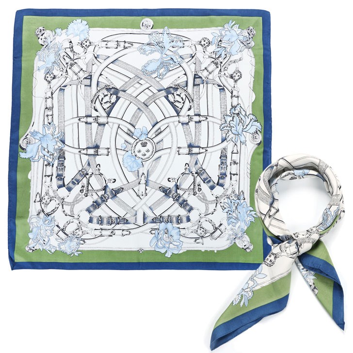 大判 バンダナ エルメス 柄 スカーフ レディース 送料無料 202-39039