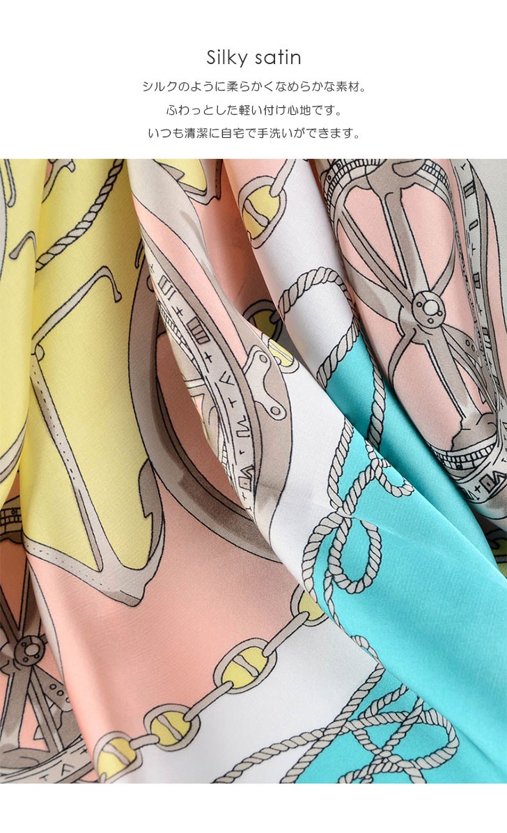 大判 バンダナ エルメス 柄 スカーフ レディース 送料無料 202-39039