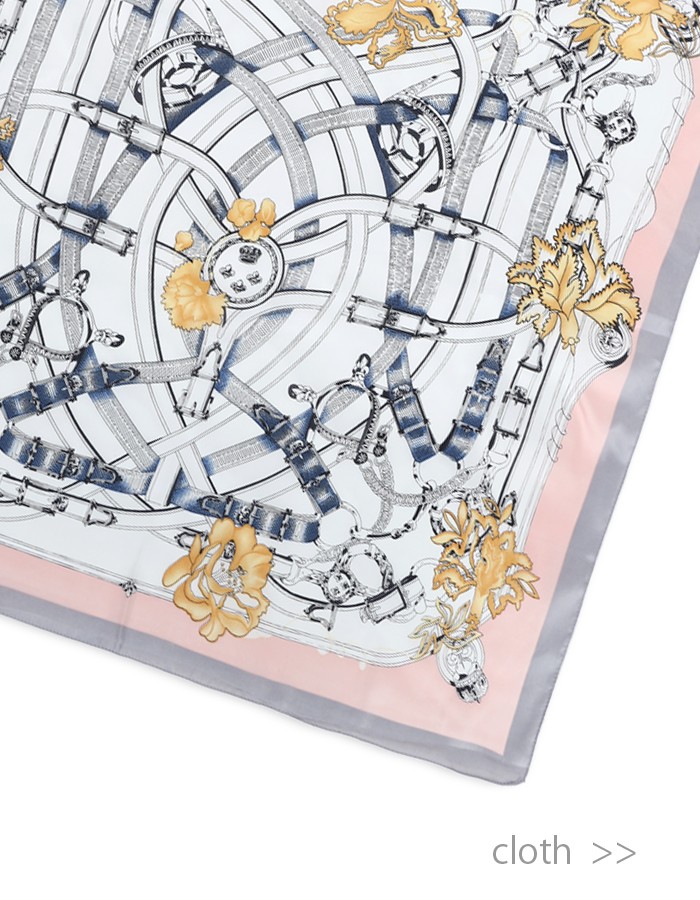 大判 バンダナ エルメス 柄 スカーフ レディース 送料無料 202-39039